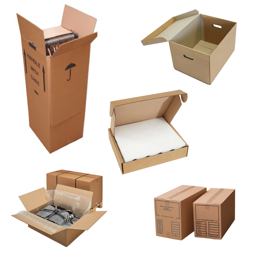 Pack of 50 White Small Mailing Corrugated Cardboard Box Shipping Box BM442 4L x 4W x 2H 
